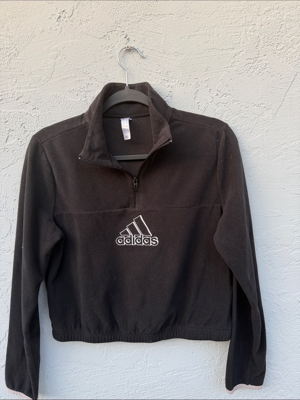 adidas Black Half-Zip Cowl Fleece Pullover